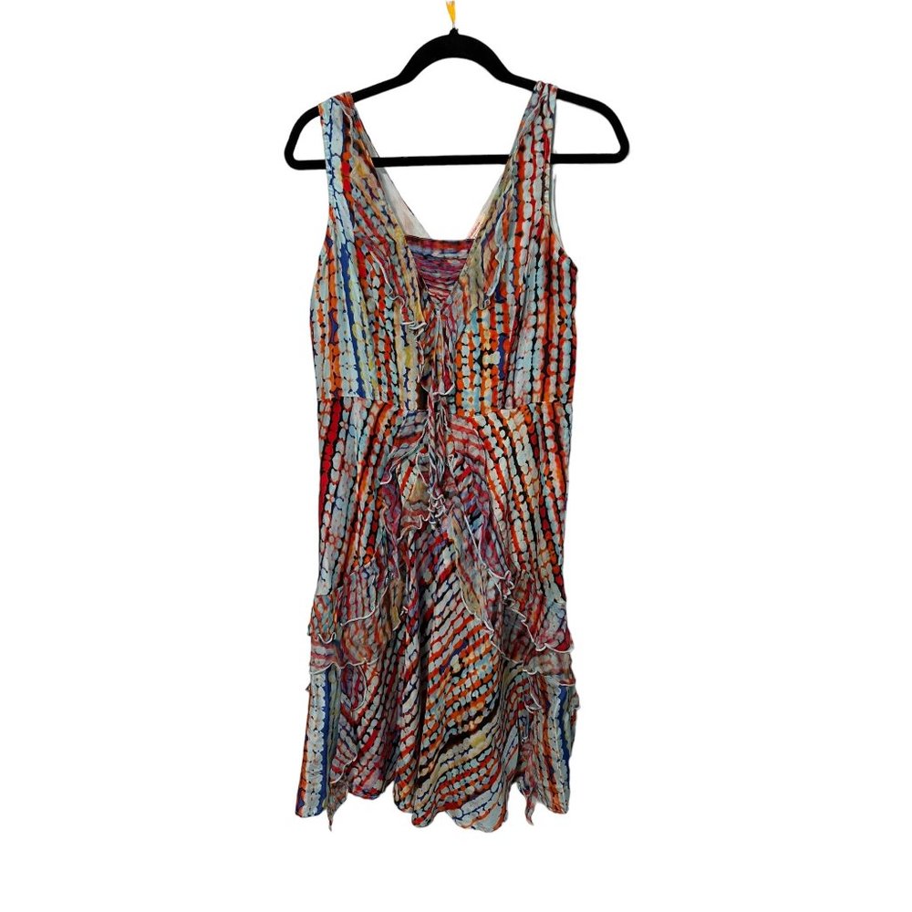 Sundance 100% Silk outer beautiful Colorful Whimsical Dress Size 8